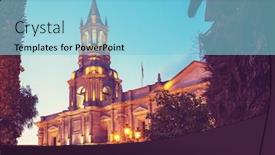  Presentation with america - Colorful presentation theme enhanced with arequipa-city-in-peru-south backdrop and a light blue colored foreground