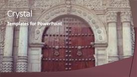  Presentation with america - Slide deck with arequipa-city-in-peru-south background and a gray colored foreground