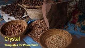  Presentation with moroccan - Slide deck enhanced with argan tree on an africa background and a tawny brown colored foreground