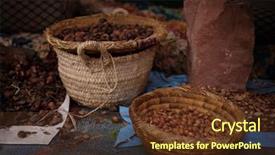  Presentation with moroccan - Colorful slide set enhanced with argan tree on an africa backdrop and a tawny brown colored foreground