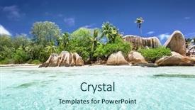  Presentation with palm beach - Amazing presentation having argent beach la digue island backdrop and a cool aqua colored foreground