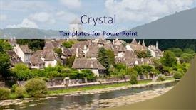  Presentation with france - Presentation theme having argentat-sur-dordogne-in-france background and a lemonade colored foreground