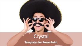  Presentation with mexican vacations - PPT theme having argentian - funny man wearing mexican sombrero background and a  colored foreground