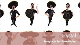  Presentation with mexican - Cool new presentation design with argentian - funny man wearing mexican sombrero backdrop and a coral colored foreground