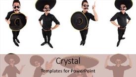  Presentation with mexican - Amazing presentation theme having argentian - funny man wearing mexican sombrero backdrop and a  colored foreground