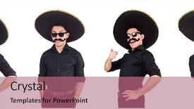 Presentation with mexican - Slide deck enhanced with argentian - funny man wearing mexican sombrero background and a  colored foreground