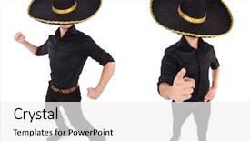  Presentation with mexican - Cool new presentation with argentian - funny man wearing mexican sombrero backdrop and a  colored foreground