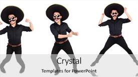  Presentation with mexican - Theme enhanced with argentian - funny man wearing mexican sombrero background and a  colored foreground