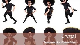  Presentation with mexican - Cool new PPT theme with argentian - funny man wearing mexican sombrero backdrop and a  colored foreground