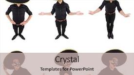  Presentation with young man wearing a hat - Cool new PPT layouts with argentian - funny man wearing mexican sombrero backdrop and a  colored foreground