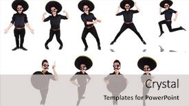  Presentation with mexican - Beautiful presentation design featuring argentian - funny man wearing mexican sombrero backdrop and a  colored foreground