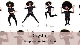  Presentation with mexican cooking - Colorful presentation enhanced with argentian - funny man wearing mexican sombrero backdrop and a  colored foreground