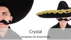  Presentation with mexican police - Amazing PPT theme having argentian - funny mexican with sombrero hat backdrop and a  colored foreground