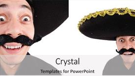  Presentation with mexican - Presentation theme consisting of argentian - funny mexican with sombrero hat background and a  colored foreground