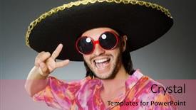  Presentation with mexican - Presentation enhanced with argentian - young mexican man wearing sombrero background and a coral colored foreground