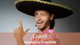  Presentation with mexican - PPT layouts with argentian - young mexican man wearing sombrero background and a coral colored foreground