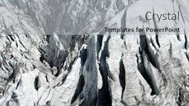 Presentation with blanc - Cool new slides with close up glacial ice - argentiere glacier view chamonix mont backdrop and a light gray colored foreground