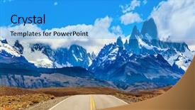  Presentation with summer sun - PPT theme consisting of argentina - fine highway to the grandiose background and a cyan colored foreground