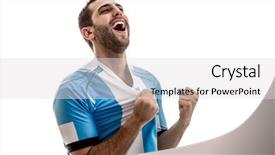  Presentation with argentina winery - PPT layouts featuring argentina fan celebrating on white background and a light gray colored foreground