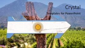  Presentation with argentina winery - Amazing slides having argentina flag wooden sign backdrop and a  colored foreground