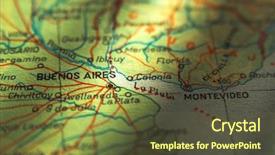  Presentation with focus - Presentation enhanced with argentina map with buenos aires in focus background and a tawny brown colored foreground