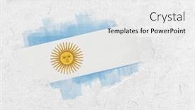  Presentation with parchment - Colorful slide deck enhanced with argentina national flag against parchment backdrop and a white colored foreground