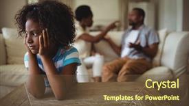  Presentation with sad girl - Colorful slides enhanced with argue - sad girl listening to her backdrop and a tawny brown colored foreground