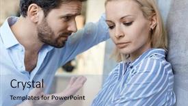  Presentation with relationship - Amazing PPT layouts having argue - young couple having relationship difficulties backdrop and a light blue colored foreground