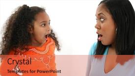  Presentation with mom and newborn - Colorful theme enhanced with arguement - adorable five year old girl backdrop and a red colored foreground