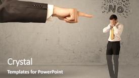  Presentation with employee recongnition - Cool new PPT layouts with arguing with boss feeling ashame backdrop and a  colored foreground