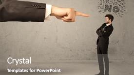  Presentation with employee - Amazing PPT theme having arguing with boss feeling ashame backdrop and a gray colored foreground