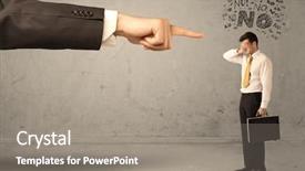  Presentation with employee - Audience pleasing PPT layouts consisting of arguing with boss feeling ashame backdrop and a gray colored foreground