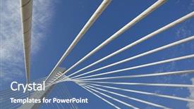  Presentation with millennium - Beautiful PPT theme featuring arhitecture - abstract detail of millennium bridge backdrop and a ocean colored foreground