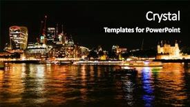  Presentation with london at night - Colorful presentation design enhanced with arhitecture - london at night united kingdom backdrop and a black colored foreground