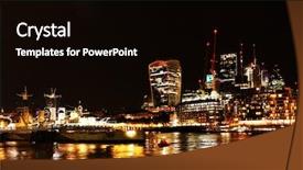  Presentation with united kingdom - PPT theme having arhitecture - london at night united kingdom background and a black colored foreground