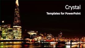  Presentation with united kingdom - Audience pleasing slide set consisting of arhitecture - london at night united kingdom backdrop and a black colored foreground