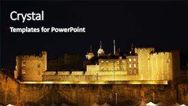  Presentation with london at night - Presentation design featuring arhitecture - london at night united kingdom background and a black colored foreground