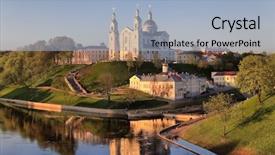  Presentation with city - PPT layouts with arhitecture - view of the city background and a light blue colored foreground