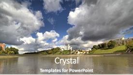  Presentation with view of rotterdam city - Slides with arhitecture - view of the city background and a coral colored foreground