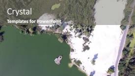  Presentation with sand - Theme having arial-view-of-a-sand background and a gray colored foreground