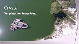  Presentation with sand - PPT theme featuring arial-view-of-a-sand background and a tawny brown colored foreground