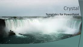  Presentation with falls - Amazing slide set having arial view of niagara falls on a bright summer day backdrop and a light blue colored foreground