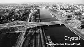 Presentation with black white - Colorful presentation enhanced with arial-view-of-the-vistula backdrop and a dark gray colored foreground