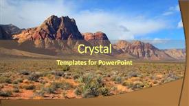  Presentation with landscape desert - Amazing slide set having arid desert - scenic red rock canyon landscape backdrop and a tawny brown colored foreground