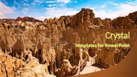  Presentation with sunshine - Audience pleasing theme consisting of la nature - sunshine view of rocky moon backdrop and a tawny brown colored foreground