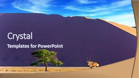  Presentation with africa tourism - Audience pleasing theme consisting of arid climate - concept of extreme and exotic backdrop and a violet colored foreground