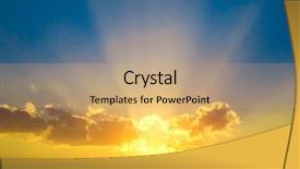  Presentation with gold - Slides enhanced with arid climate - sunset of gold background and a coral colored foreground