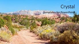  Presentation with autumn morning - Presentation theme having arizona border southern utah united background and a light blue colored foreground