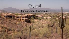  Presentation with arizona desert - Audience pleasing presentation design consisting of pheonix bird - arizona desert mountain landscape view backdrop and a light gray colored foreground