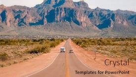  Presentation with arizona desert - Amazing presentation having arizona-desert-road-leading backdrop and a coral colored foreground